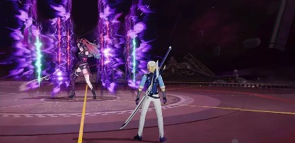 技能释放动态图：地面浮现八等分扇形光效，其中两块呈绿色半透明状（安全区），绿色区块正沿逆时针方向流动闪烁