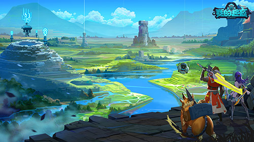 游戏内UI界面特写：左侧为四象限符文面板，标注‘冰·控场’‘雷·爆发’等属性标签；右侧悬浮宠物3D模型，周身环绕旋转的符文光链，底部显示‘冷却时间：2h17m’倒计时