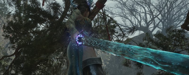 《明末：渊虚之羽》武器图鉴界面高清截图：六类武器呈环形陈列于水墨风卷轴之上，中央悬浮‘传说收集者’成就徽章，背景为飘雪的古战场剪影