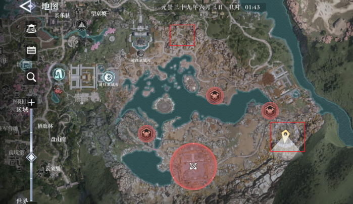 药王谷三层结构示意图：底部藤蔓缠绕的千丝藤丛（标注‘纤维+15’），中层悬浮发光紫芝与人参（标注‘药材+22’），顶部闪电劈裂的枯木（标注‘雷击木心·稀有’），中央红色箭头指示垂直攀爬路径